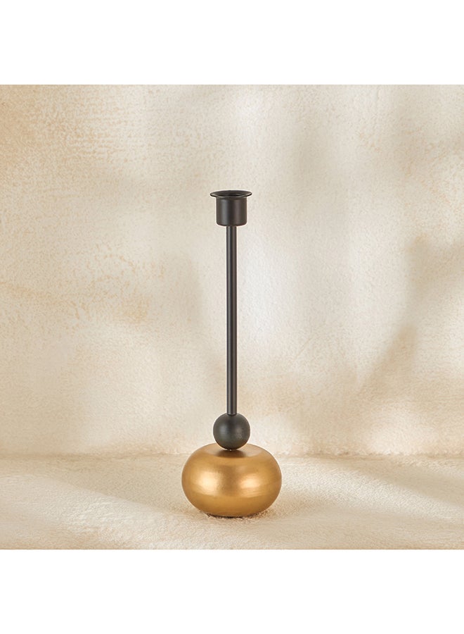 Home Box حامل شموع مزخرف باللونين الذهبي والأسود - Image 2